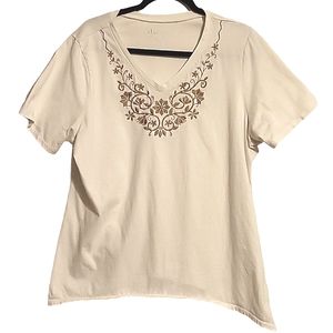 Denim & Co Sharkbite V-neck Tunic